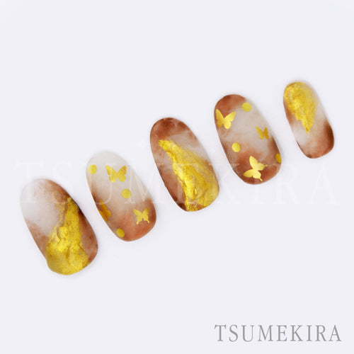 Tsumekira Butterfly Silhouette Gold  SG-BSA-101