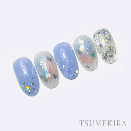 Tsumekira Butterfly Silhouette Aurora  SG-BSA-102