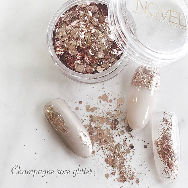 NOVEL ◆ Champagne Rose Glitter