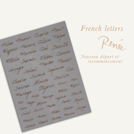 KiraNail Renee Produced French letter  Gold