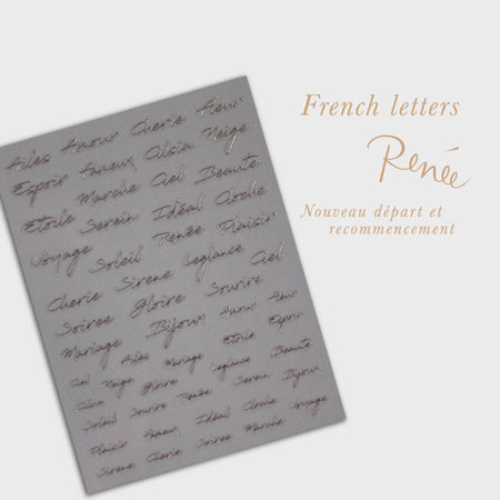 KiraNail Renee Produced French letter  Silver