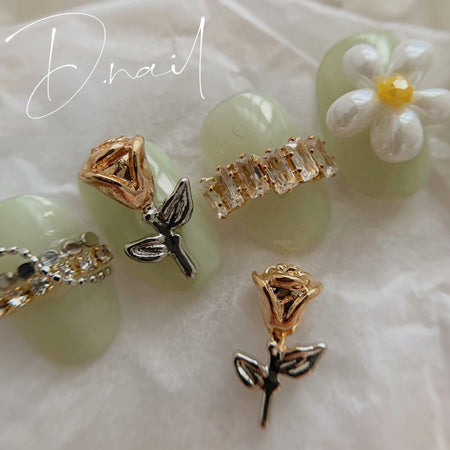 D Nail D.nail Metal Parts Rose  2Pieces
