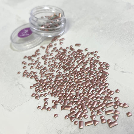 Nail Parfait Metal Studs Assortment  Pink Gold