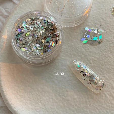 D Nail Hologram  Luna Silver