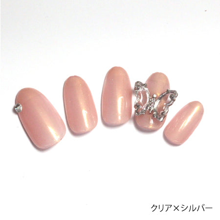 SHAREYDVA Clear Butterfly Parts  Clear x Silver 3p
