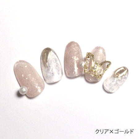 SHAREYDVA Clear Butterfly Parts  Clear x Gold 3p