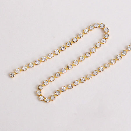 Joias Diamond Stone Chain Crystal / Gold ss10