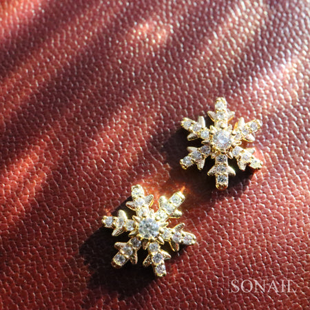 SONAIL Snow Crystal Simple Gold Deco Parts FY000200 2P