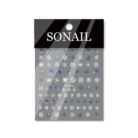 SONAIL Snow Crystal Winter Scenery Three-Dimensional Nail Sticker FY000213