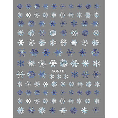 SONAIL Snow Crystal Winter Scenery Three-Dimensional Nail Sticker FY000213