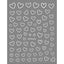 SONAIL White Heart Frame Simple Three-Dimensional Nail Sticker FY000215