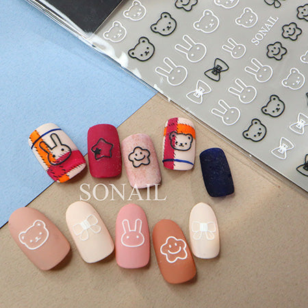 SONAIL Animal Mix Ornament Three-Dimensional Nail Sticker FY000218