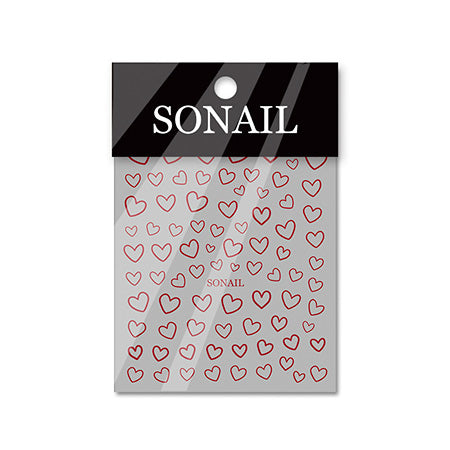 SONAIL 3D Heart Frame Warm Color  Three-Dimensional Nail Sticker FY000219