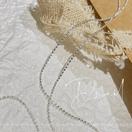 D Nail Dot Chain  Silver