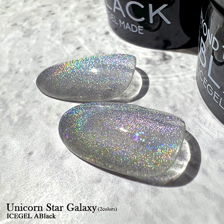 ICE GEL A BLACK Unicorn Star Galaxy Gel