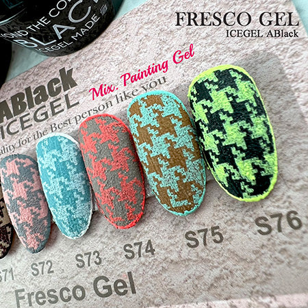 ICE GEL A BLACK Fresco Gel 8 Color Set