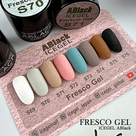 ICE GEL A BLACK Fresco Gel 8 Color Set