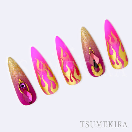 Tsumekira NAKANO Produce 1 Metallic Flame Gold  SG-NAK-102 (for gel only)