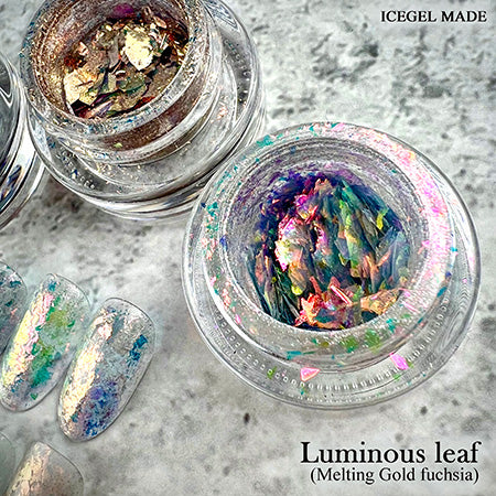 ICE GEL Luminous Leaf  Gold Fuchsia