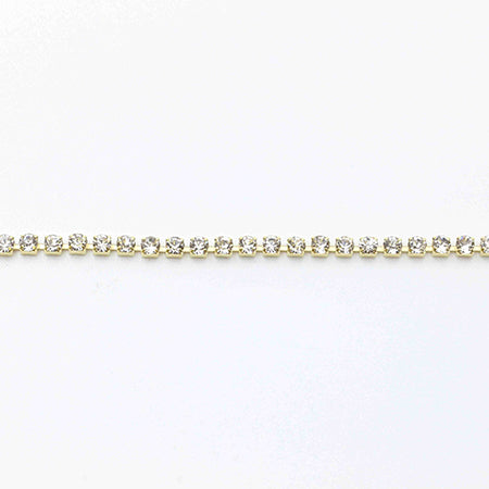 MATIERE Gold Rhinestone Chain  Crystal 2mm