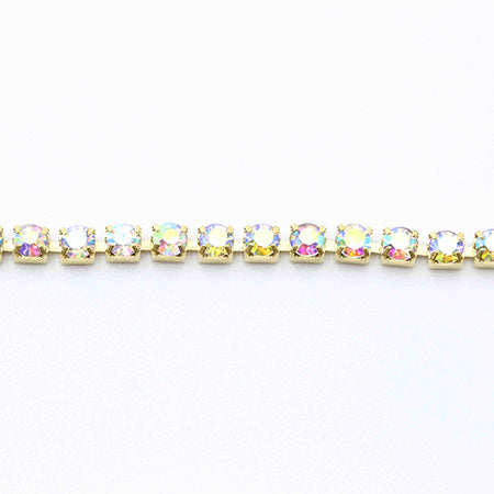MATIERE Gold Rhinestone Chain  Aurora 2mm
