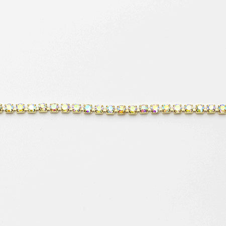 MATIERE Gold Rhinestone Chain  Aurora 2mm