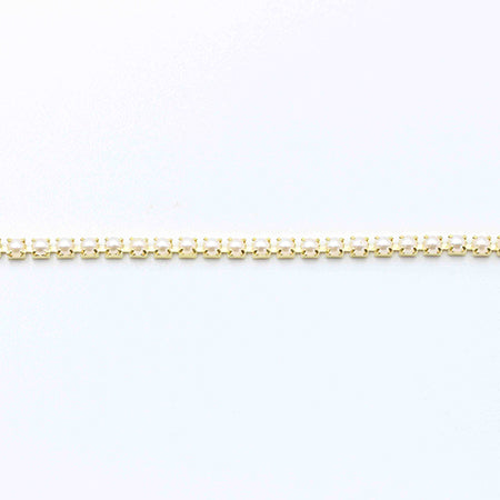 MATIERE Gold Rhinestone Chain Pearl 2mm