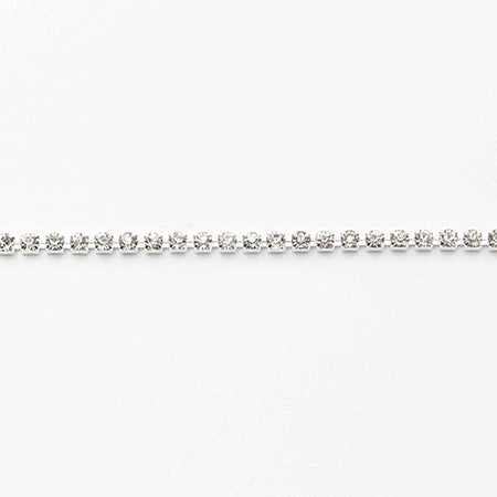 MATIERE Silver Rhinestone Chain  Crystal 2mm