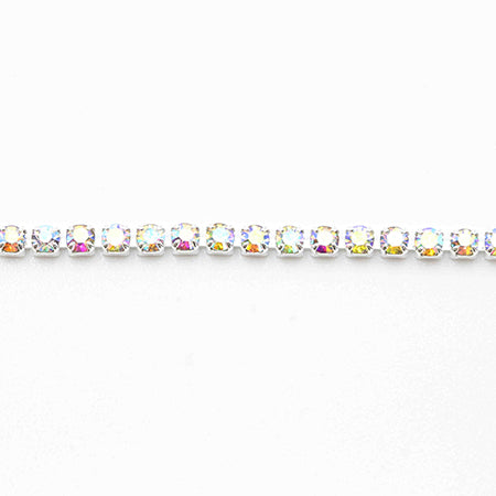 MATIERE Silver Rhinestone Chain  Aurora 1.5mm