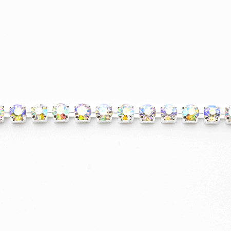 MATIERE Silver Rhinestone Chain  Aurora 2mm