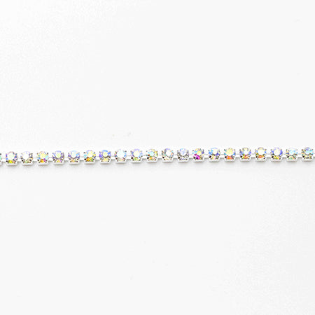 MATIERE Silver Rhinestone Chain  Aurora 2mm