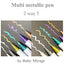 Baby Mirage Multi Metallic Pen 6-Color Set + Brush Case