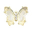MATIERE Gold Frame Crystal Butterfly Clear 2P