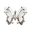 MATIERE Silver Frame Crystal Butterfly Clear 2P
