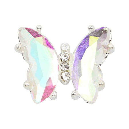 MATIERE Silver Frame Crystal Butterfly  Aurora 2P