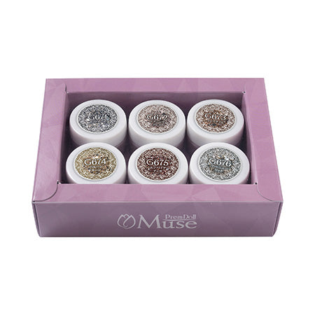 PREGEL Primdor Muse Dress Glitter Series 3G x 6 Color Set