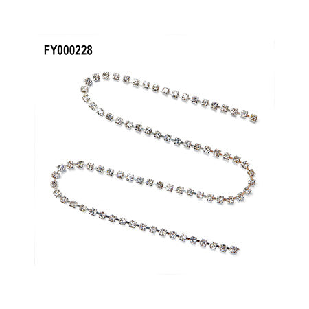 SONAIL Bijou Rhinestone Nail Chain Silver FY000228