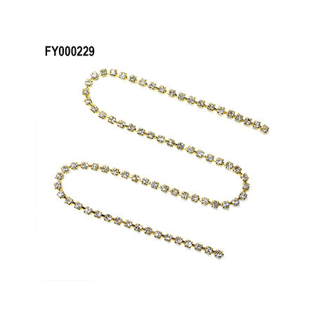 SONAIL Bijou Rhinestone Nail Chain Gold FY000229