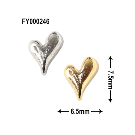 SONAIL Metallic Heart Silver & Gold Set  FY000246 10P (Silver 5P, Gold 5P)