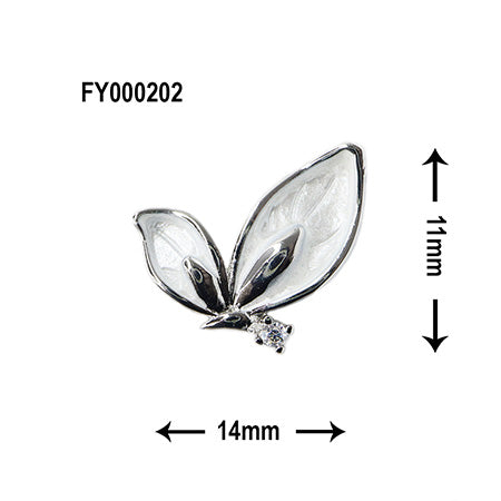 SONAIL Butterfly Half Beautiful Grace Silver FY000202 4P (2 pairs)