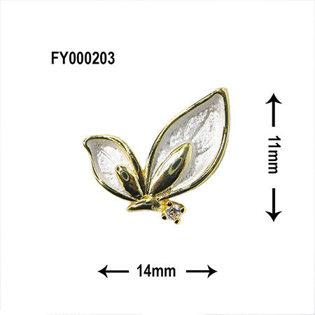 SONAIL Butterfly Half Beautiful Grace Gold FY000203  4P (2 pairs)