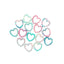 SONAIL Heart Bead Frame Pale Color Deco Parts  FY000249 15P