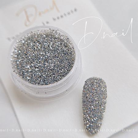 D Nail Crystal Stone Powder  Silver