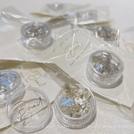 D Nail Foil Flakes  Silver