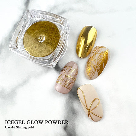 ICE GEL Glow Powder GW-16 Shining Gold