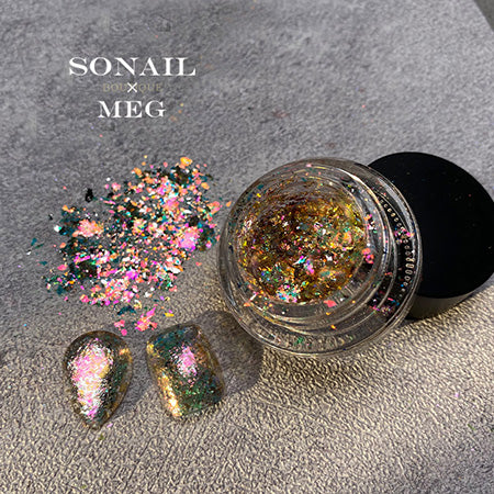SONAIL Metallic Flake Aurora Precious Pink MEG000118