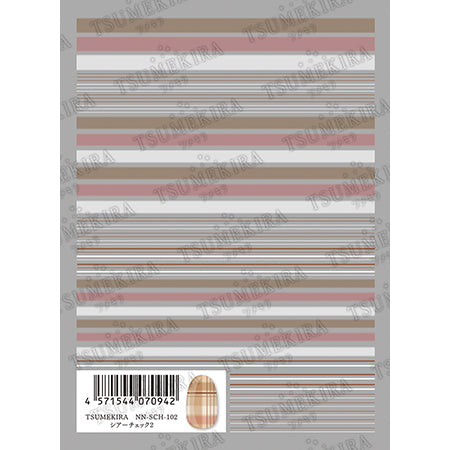 Tsumekira Sheer Check 2  NN-SCH-102