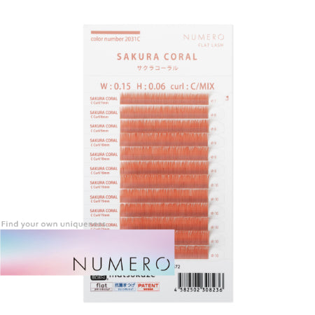 Matsukaze NUMERO Flat Lash Sakura Coral