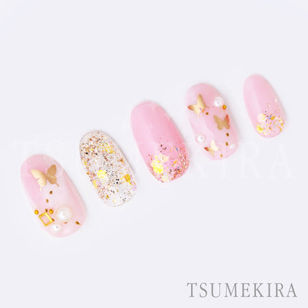 Tsumekira Butterfly Silhouette  Champagne Pink SG-BSA-103