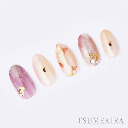 Tsumekira Butterfly Silhouette  Champagne Pink SG-BSA-103
